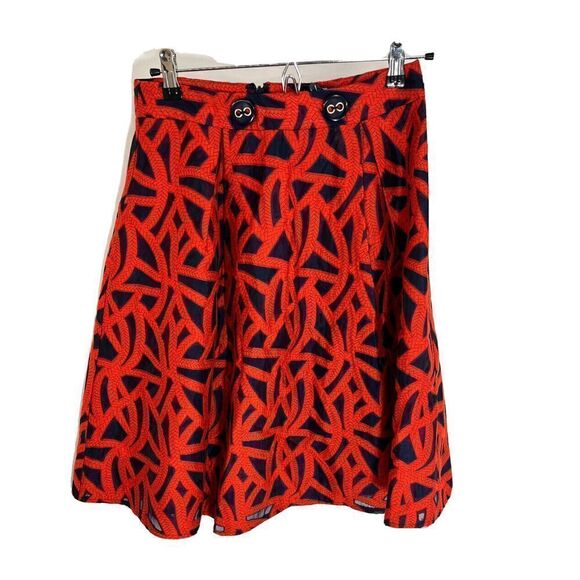 New Anthropologie Eva Franco Mariner Skirt Size 4 Petites Red Navy MSRP $140 - Picture 15 of 16